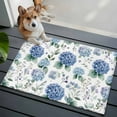 thumbnail image 4 of Blue Spring Floral Bathroom Mat 2x3 FT, Non Slip Small Kitchen Mat, Watercolor Botanical Elegant Washable Soft Backed Front Door Throw Rug Non-Shedding Indoor Outdoor Doormat for Entryway Sink, 4 of 9