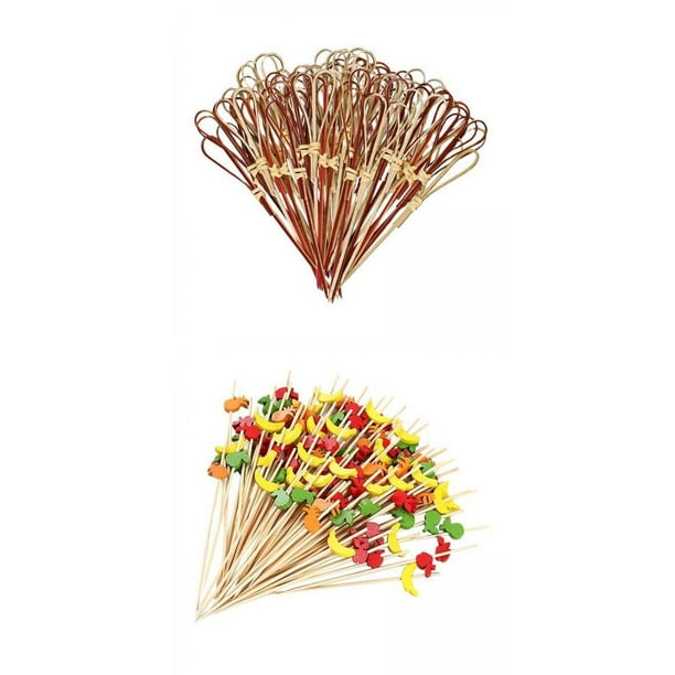 Selecciones de frutas,Palillos de comida de frutas palillos de dientes palos de decoración de fiesta,Tenedores Tenedores de Postre Fruta Comida Selecciones,Mini palillo de dibujos animados