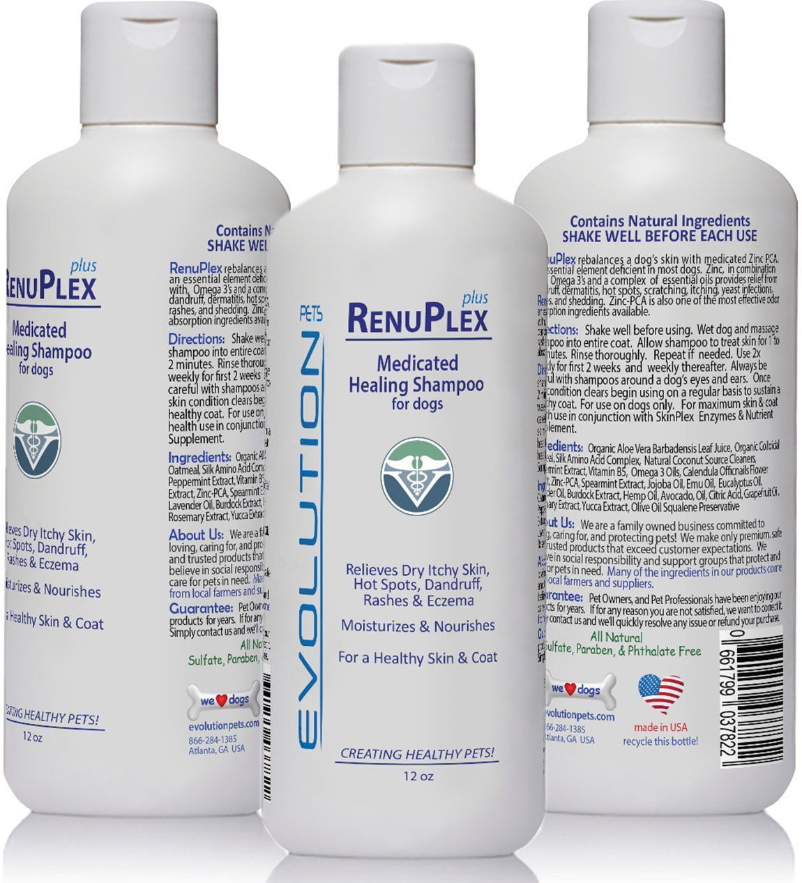 BEST Itchy Dog Shampoo. RenuPlex PLUS Medicated Dog