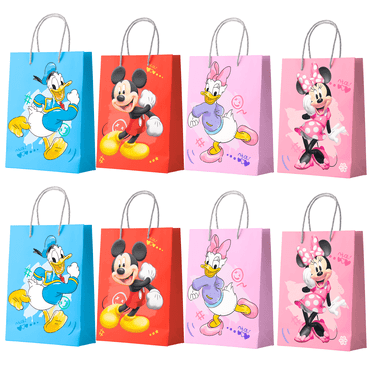 Mickey Minnie Gift Bags - 24pcs Mickey Minnie Party Bags, Mickey Minnie Gift Bags, Mickey Minnie Candy Bags for Boys/Girls Children's Mickey Minnie Theme Birthday Party Decoration Supplies