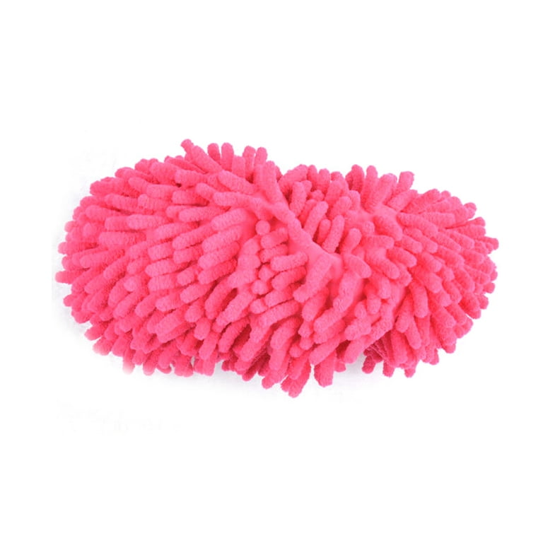 Washable Chenille Fibre House Floor Cleaning Dust Mop Slippers Foot Socks  Mop Shoes