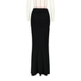 thumbnail image 5 of Low waist pleated straight long skirt (L, Blue), 5 of 9