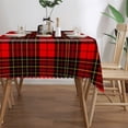 thumbnail image 4 of BRODIE RED MODERN PLAID Rectangular Tablecloth 55"x70" with Lace Edge, Washable Durable Table Cover for Dining, Indoor Outdoor Home Restaurant Decor, 4 of 5