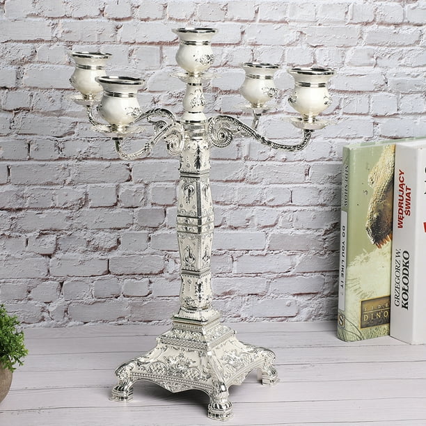 3 Arms Candle Holder, Gold Retro 3 Branches Candle Stick Stand Metal Candle  Holder European Style Candelabra Wedding Candlestick Dinner Home Decor