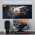 thumbnail image 2 of 4K DisplayPort to HDMI Cable, 6FT DP 1.2 Computer to HDMI 1.4 Screen DP to HDMI 4K@30Hz, 2K@60Hz, 1080P@120Hz, Uni-Directional Cord for Dell, HP, Lenovo, Samsung, Monitor, Projector, Desktop, TV, 2 of 8