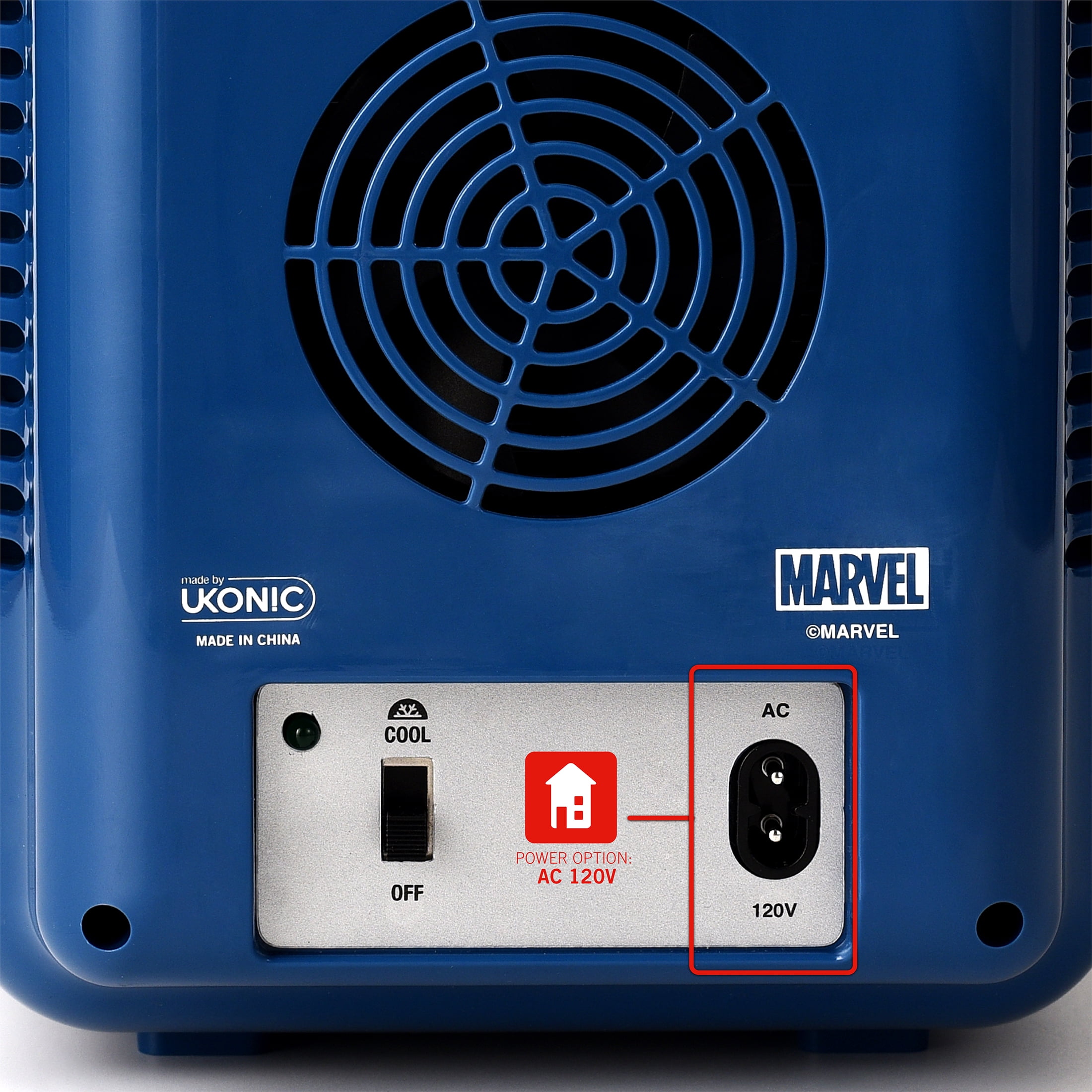 Marvel Spiderman Blue Red 6 Can Mini Fridge Thermoelectric Cooler 4 Litre