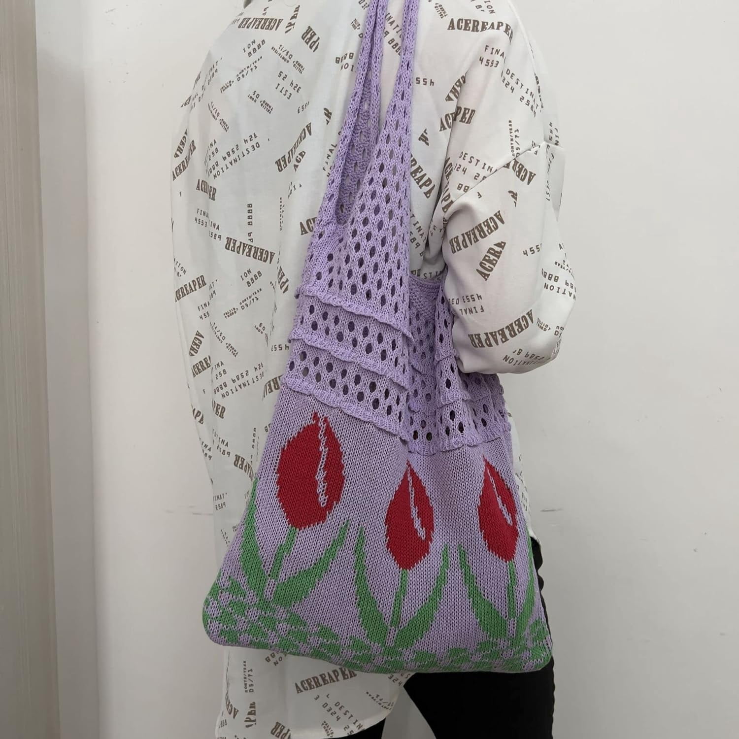 Kukuzhu Fairy Tote Bag Aesthetic Tote Bag Y2k Bag Tote Bag Aesthetic Y2k Crochet Tote Bag Aesthetic