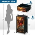 thumbnail image 3 of Dresser for Bedroom with 4 Storage Drawers Baroque Stained Glass Wine Steel Framed Fabric Closet Organizers for Entryway Kitchen, 3 of 7
