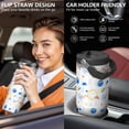 thumbnail image 5 of Modern 30oz Handheld Travel Tumbler with Handle – Double Wall Stainless Steel Insulated Cup, Flip Straw Lid, Leak-Proof & BPA-Free for Hot and Cold Drinks – Durable Coffee & Juice Mug White, 5 of 7
