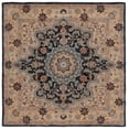 thumbnail image 2 of Safavieh Heritage Aloysius Floral Area Rug, Creme/Black, 6' x 6' Square, 2 of 12