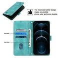 thumbnail image 3 of Compatible with iPhone 12 Pro Max Classic Embossed PU Leather Case with Card Holder Shockproof Cover, 3 of 5