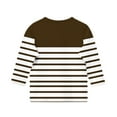 thumbnail image 4 of GaThRRgYP Sweatshirts for Women Plus Size,Boys Girls Shirts Interest Stripe Print Tshirt 3/4 Sleeve Top Funny Graphic Tshirts 3-12 Years Brown 5 Years, 4 of 4