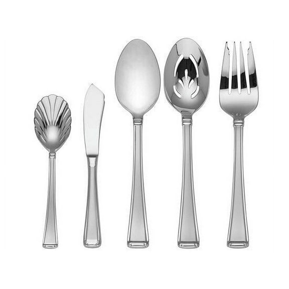 Gorham Column Frosted 5Pc Serving Set