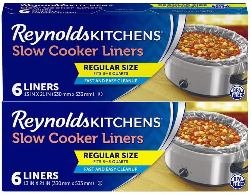 Reynolds Regular Size Slow Cooker Liner, 6 count (Pack of 2)