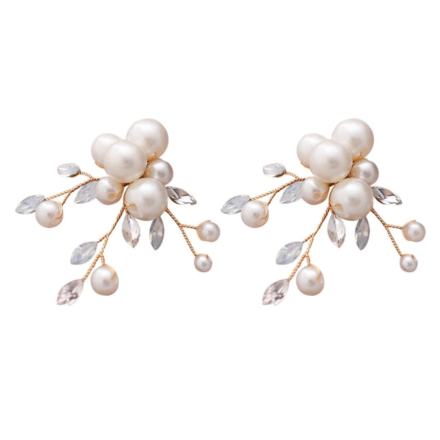 MasteelfCA 1 Pair Simple Stylish Shoes Buckle Removable Pearl Shoes Flower Chic Shoes Decor