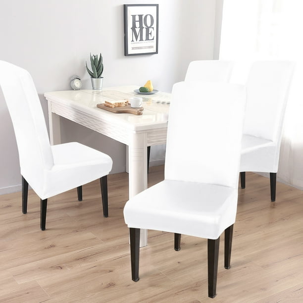 Funda de silla impermeable para tienda de té con leche de hotel, funda de taburete de mesa de comedor de cuero PU elástico, funda de silla de banquete de respaldo alto a prueba de aceite de