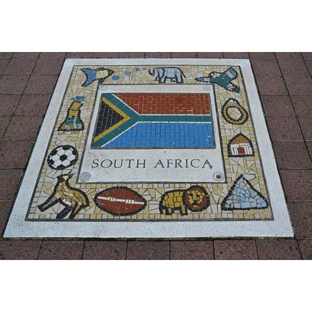 LAMINATED POSTER South Africa Team Emblem Africa Sport South Rugby Poster Print 24 x
