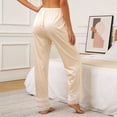 thumbnail image 4 of ANINEO Women Lightweight Satin Pants For All Seasons Soft Comfortable Sleepwear And Casual Wear With Elastic Waist Holiday Ladies Solid Color Summer Trousers, 4 of 8