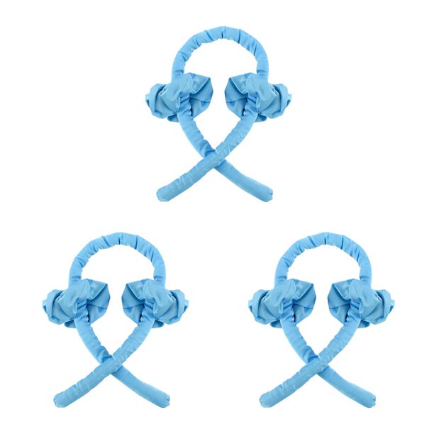Vogacara Cinta para rizar el cabello Cinta para el cabello Espuma sin calor Pinza para el cabello Reutilizable Diadema portátil para envolver, Azul Type1 NO1 Vogacara CBP117448