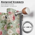 thumbnail image 2 of Outdoor Curtains for Patio Waterproof, White Pink Flower Outdoor Privacy Panels Grommet, Shabby Chic Spring Vintage Leaf Green Blackout Outside Curtains for Porch/Cabana 54"x95", 2 Panels, 2 of 8