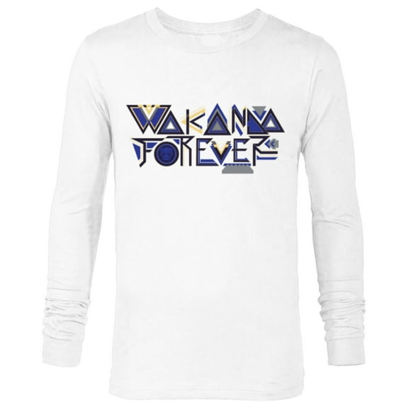 Marvel Black Panther: Wakanda Forever Wakandan Icon Title - Long Sleeve T-Shirt for Men - Customized-White