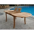 thumbnail image 2 of Teak Dining Set:10 Seater 11 Pc - 94" Double Extension Oval Table 8 Armless and 2 Giva Arm / Captain Chairs Outdoor Patio Grade-A Teak Wood WholesaleTeak #WMDSGVy, 2 of 4