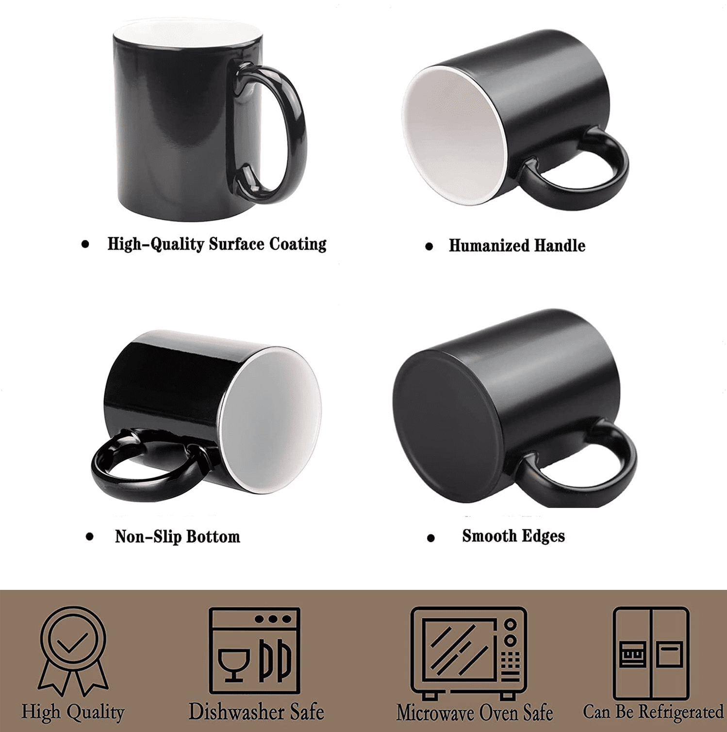 Color Changing Coffee Mugs, Sublimation Mugs Magic Mugs Tazas Magicas Para Sublimacion Cups Heat Sensitive Coffee Mugs 11 OZ Set of 12