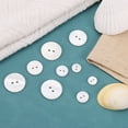 thumbnail image 3 of Uxcell 50Pcs Natural Shell Buttons, Mother of Pearl Button 11.5mm Sewing Buttons,White, 3 of 7