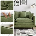 thumbnail image 6 of Domicare Modern 3 Seater Sectional Sofa with Ottoman, Sofas for Living Room, Living Room Furniture，Green, 6 of 9