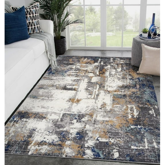 Luxe Weavers Modern Artistic Gray 6x9 Abstract Area Rug