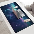 thumbnail image 3 of Blue Purple Galaxy Nebula Universe Space Gaming Mouse Mat,Rectangle 3XL Extra Large Mouse Pad 47.3 X 23.6 Inches Non-Slip Rubber Gaming Mouse Pad Office Mouse Pad for Women Men Kids, 3 of 7