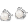 thumbnail image 4 of Sterling Silver Rhodium-Plated 6-7mm White Fwc Pearl Necklace/Earring Set Made In China qh5185set, 4 of 5