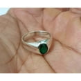 thumbnail image 2 of 925 SterlingSilver Natural Tsavorite Emerald ValentineRing For Him US6.5, 2 of 3