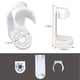 thumbnail image 5 of Paquete de 3 soportes para cepillos de dientes eléctricos, estante para pasta dental para ducha de baño, soporte organizador para cepillos de dientes colgante adhesivo montado en la pared, 5 of 8
