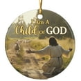 thumbnail image 5 of Decoración de pared del Hijo de Dios | Adorno redondo del Divino Niño de Dios | Decoración espiritual inspiradora para el hogar | Arte mural de primera calidad para sala de estar y dormitorio, 5 of 5