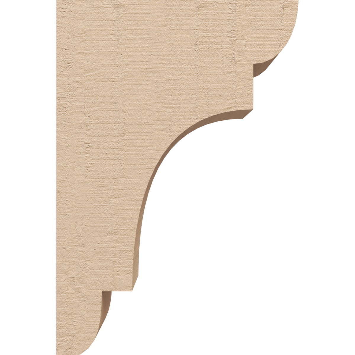 3"W x 6"D x 9"H Classic New Brighton Rough Cedar Woodgrain TimberThane Corbel, Primed Tan