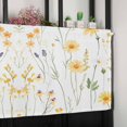 thumbnail image 4 of Yellow Daisy Floral Valances for Windows Farmhouse Kitchen Curtains Valances Rod Pocket Valance Curtains for Kitchen Windows Spring Rustic Botanical Flowers Window Valances for Bathroom 42"x12", 4 of 6