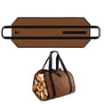 thumbnail image 1 of Sac de Rangement en Bois pour Bûches, Sac de Transport Portable Multifonction pour Camping, 1 of 8