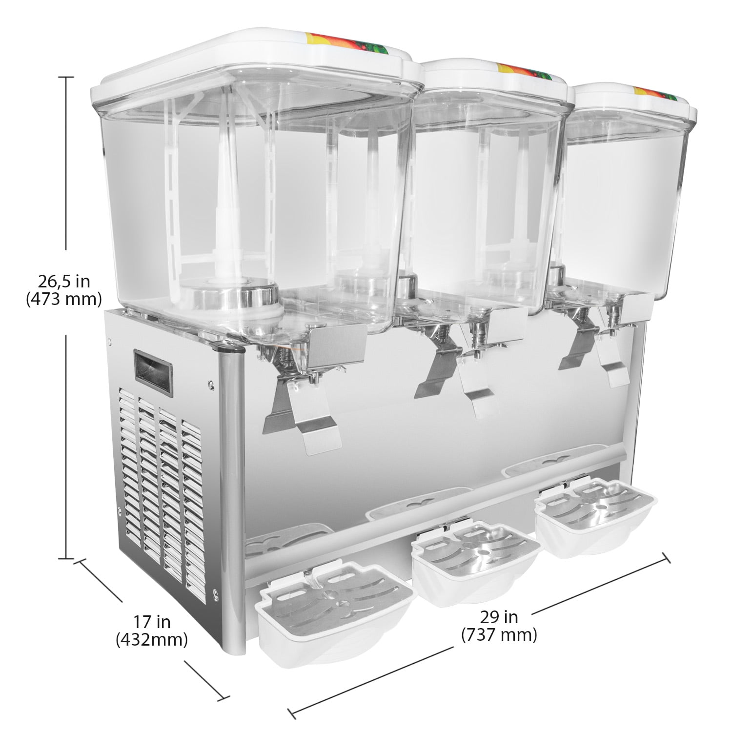 GorillaRock Electric Beverage Dispenser | 18L x 2 | Cooling & Heating | Fridge Juice Dispenser | 110V