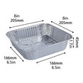 thumbnail image 2 of Square Aluminum Pans, Disposable Tin Foil Pans, 8*8" 20 Count, 2 of 5