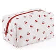 thumbnail image 1 of Bolsa de cosméticos, bolsa de maquillaje de viaje de moda, bonita bolsa de maquillaje de cereza, bolsa de maquillaje hinchada y coqueta, atractiva bolsa de maquillaje acolchada, 1 of 5