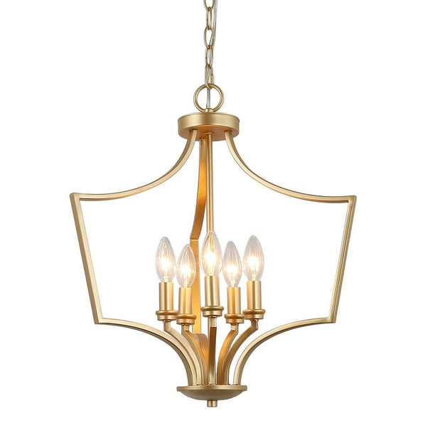 Savonnerie Lighting Bow Shaped Simple Square Golden 5 Lights Small Chandelier For Kitchen Island Com Savonnerie Lighting Bow Shaped Simple, Small Chandelier For Kitchen Island