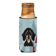 thumbnail image 3 of Carolines Treasures Winter Holiday Smooth Black and Tan Dachshund Ultra Beverage Insulators for slim cans Slim Can, 3 of 3
