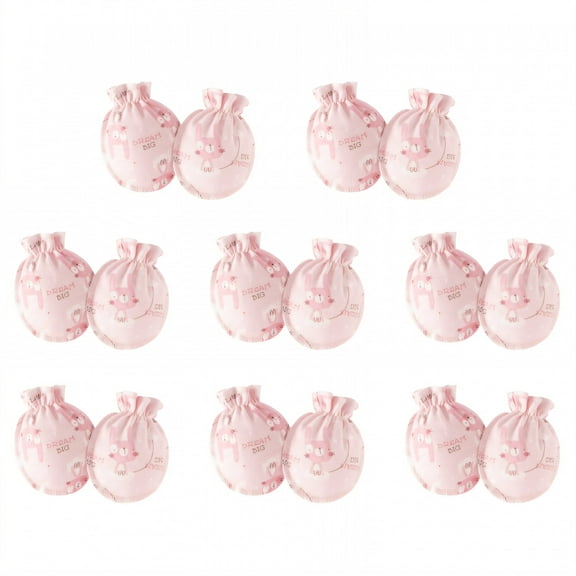 TELOLY 8 Pairs Baby Mittens,Cotton Mittens for Newborn Baby Boy,Newborn Mittens No Scratch,Style1