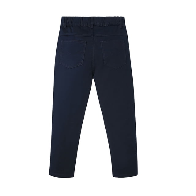 Pantalon d'Uniforme pour Garçon, Pantalon Droit avec Poches, Pantalon Chino à Enfiler, Pantalon Extensible, Pantalon pour Enfants, Tenues de Rentrée pour Garçons 9-10 Ans, Pantalon pour Garçons