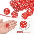 thumbnail image 2 of 50Pack 6 Sided Acrylic Dice, 16mm/0.63" Rounded Corner Translucent Colored D6 Game Dice for Theme Party Fun Table Board Games, Red, 2 of 6