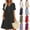 Black, variant on YTCAMLO Cotton Linen Midi Dresses for Women Casual Button Short Sleeve Summer Dress with Pockets Lightweight Beach Tunic Dress
