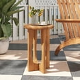thumbnail image 2 of Gymax 2PCS 14'' Round Mahogany Accent Table Farmhouse End Table w/ Round Tray Top, 2 of 10