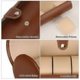 thumbnail image 4 of Deago Watch Roll Display Box Leather Travel Case Organizer Wrist Watches 3-Slot Storage Pouch (Brown), 4 of 8
