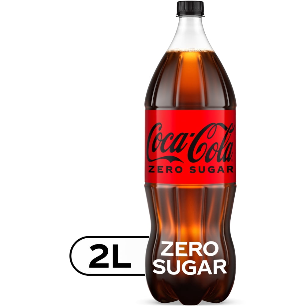Coca-Cola Zero Sugar Soda Bottle 2 liter - 3 Pack